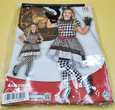 Widmann Kostüm 158 Clown Kleid Clownkragen Haarschleife Handschuhe Schwarz Weiß