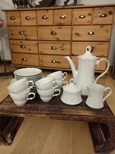 Kaffeeservice Porzellan von Wunsiedel/Bavaria Germany 6Pers.+Kanne,Milch/Zucker