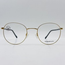 Eschenbach Brille Damen rund gold grau Panto TITANFLEX Mod. 820878 NEU