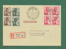 1 Brief Kuvert, Breslau Deutsches Sängerfest nach Berlin, 1937,dekorative Marken