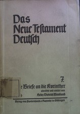Die Briefe an die Korinther. Das neue Testament deutsch Teilband 7. Wend 2106736