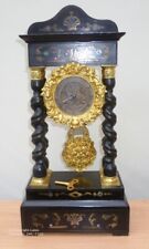 Portaluhr, Säulenuhr, Pendule, 19 JH "Salomonische" Säulen, revidiert