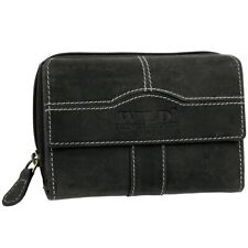 Damen Echt Leder Portemonnaie Brieftasche Geldbeutel Geldbörse Etui Wallet WILD