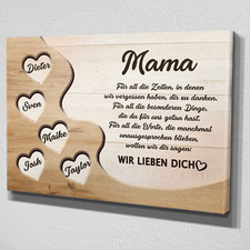 Leinwand Mama Herzen Geschenk