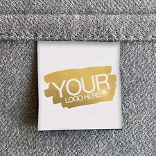 Weiß und Gold Logo glänzend