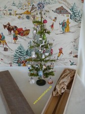 alter Gansfederbaum, Christbaum, Weihnachtsbaum, Glaskerzen, Glaskugeln, 5D202-1