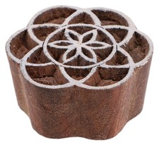 Indischer Textilstempel, Holz