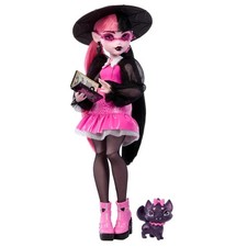 Monster High Draculaura-Puppe mit ihrem Haustier, der Fledermaus-Katze Count Fab