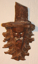 Antiker Wurzelkopf Holzgesicht