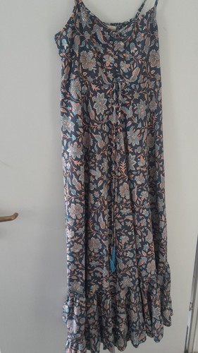 Midi seidenkleid blau - midi,