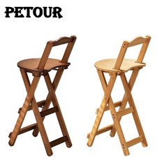 Petour Barhocker Barstuhl Tresenhocker klappbar Bambus Bistrohocker Braun / Holz