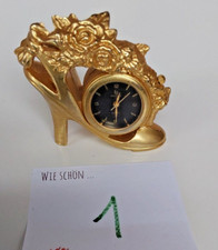 Miniatur Uhr High Heel Stöckelschuh Damenschuh Messing, Uhr läuft, Quartz ( 1 )