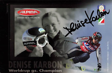Denise Karbon UH  Ski Alpin Autogrammkarte original signiert 3333 J