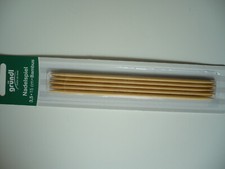 Gründl Nadelspiel 15cm Strumpfstricknadeln Bambus Stärken 2,5 bis 3,5 für Socken