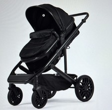 Lejoux™ Avant Baby-Kinderwagen-Reisesystem Schwarz– Faltbar mit Babywanne