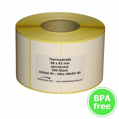 Thermo etiketten auf rolle - auf,