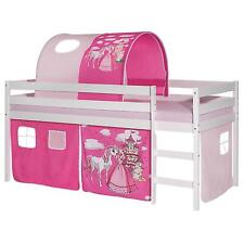 Hochbett Spielbett Kinderbett Etagenbett Vorhang Betttunnel PRINZESSIN in rosa