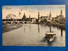 Dresden  - Schaufelraddampfer • Blick nach Frauenkirche Ständehaus Kath. Kirche