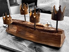 AdventKranz Holz & Metall immer wieder Neu zu dekorieren