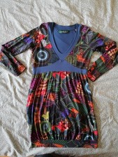 Desigual Damen Kleid, Gr. XL, Mehrfarbig,