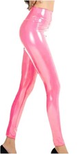 Lack Vinyl Leggings Rosa Gr.XL