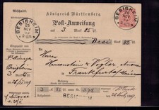 Württemberg Postanweisung -