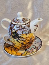 Tea for One Louis Comfort Tiffany Paraketeets Artis Orbis Goebel Teekanne Tasse