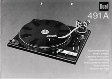 Operation Instructions-Bedienungsanleitung für Dual 491 A