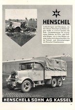Henschel Geländewagen XL Reklame 1936 Lastwagen Expedition Raupenfahrzeug Armee