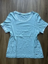 Gr 36 blaue Bluse mit weißen