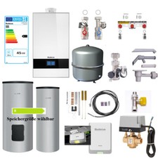 Buderus Logaplus Paket W42 Gasbrennwertheizung GB182i.2 BC400 WW Speicher 45 kW