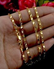 18k Goldkette Vergoldet Panzerkette vergoldet für Herren Damen 45cm Gold Kette