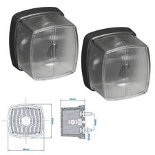2 x Positionsleuchte 12V Weiß