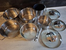 RÖSLE Topfset Edelstahl 18/10 – 7-teilig mit Glasdeckel, Induktion geeignet