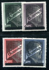 ÖSTERREICH 1945 Va-d ** POSTFRISCH TADELLOS SATZ GITTER AUFDRUCK (08809