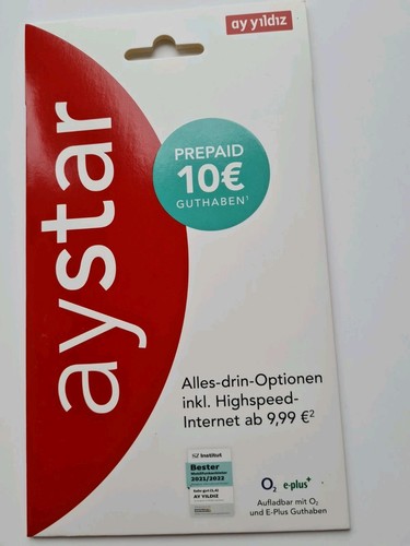 Yildiz prepaid internet sim - ay,