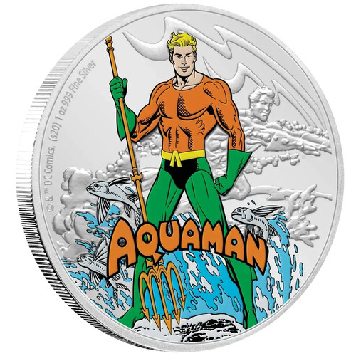 Silbermünze aquaman dc - silbermünze, aquaman™