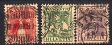 Schweiz 133-135 Pro Juventute 1917 komplett gestempelt