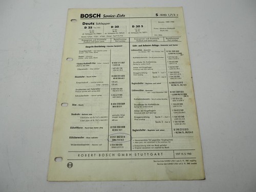 Original bosch service - original, service-liste