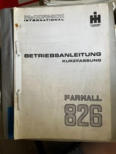 Betriebsanleitung IHC International Schlepper Kurzfassung Farmal 826