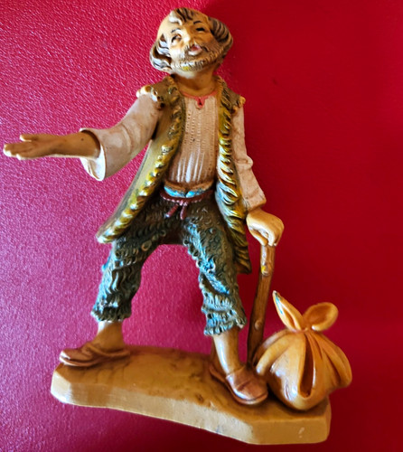 Krippenfigur schäfer bemalt - schäfer,