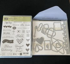 Stampin Up Stempelset und Framelitz - Mit Gruß Und Kuss - Liebesgrüße