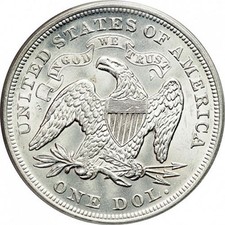 One Dollar 1871 Seated Liberty