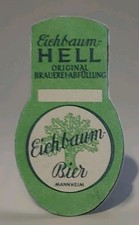 Bierflasschen Kordel Etikett Eichbaum  Brauerei Eichbaum Hell
