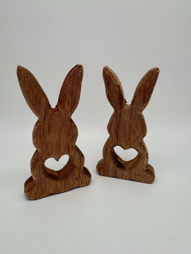 Holz hase mit herz - hase,