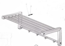 Spinder Design Garderobenleiste Wandgarderobe Flur Bergum 5 Haken praktische Auf