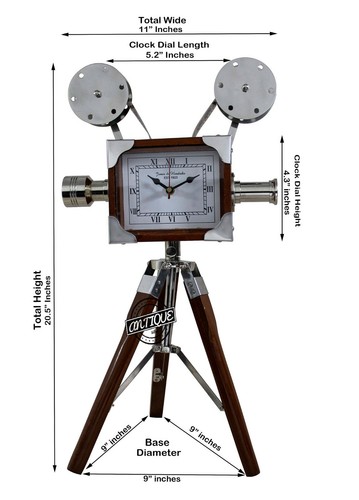 Vintage stil projektor - projektor, uhr