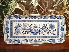 HUTSCHENREUTHER Zwiebelmuster - edle Königskuchenplatte / Stollenplatte 32,5cm