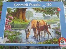 Schmidt Puzzle 56161 Pferde am Bach, 150 Teile, ab 7 Jahre, gebraucht