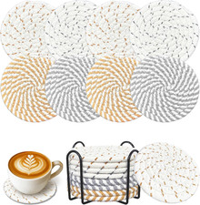 8x runde Untersetzer aus